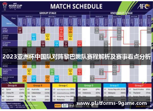 2023亚洲杯中国队对阵黎巴嫩队赛程解析及赛事看点分析